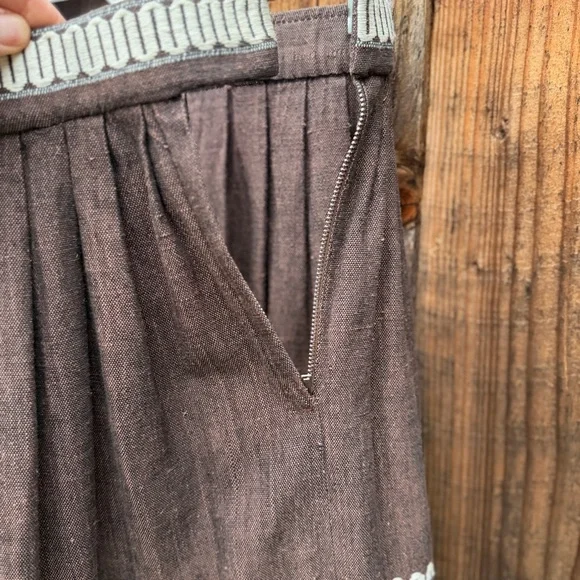 Vintage Woven Ethnic Embroidered Guatemalan Skirt - Picture 7 of 9